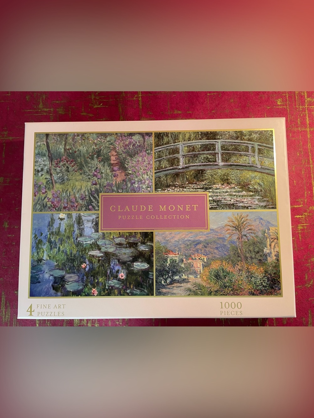 Eccolo Claude Monet Puzzle Collection — Pink and Green Artwork